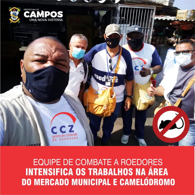 Equipe de Combate a Roedores Intensifica os trabalhos na área do Mercado Municipal e Camelódromo